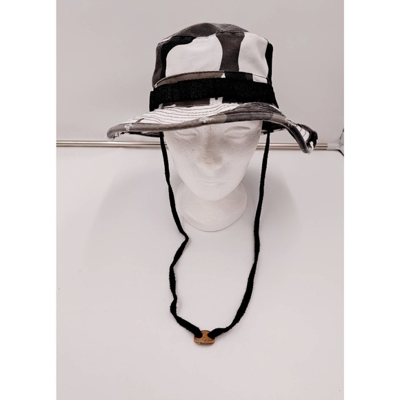 Dorfman & Pacific Co Distressed Gray Camo Bucket Hat w/ Holders Vents Med - Picture 1 of 8